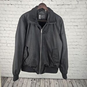Calvin Klein Men's Black Bomber Jacket Full Zip Lightweight Size M